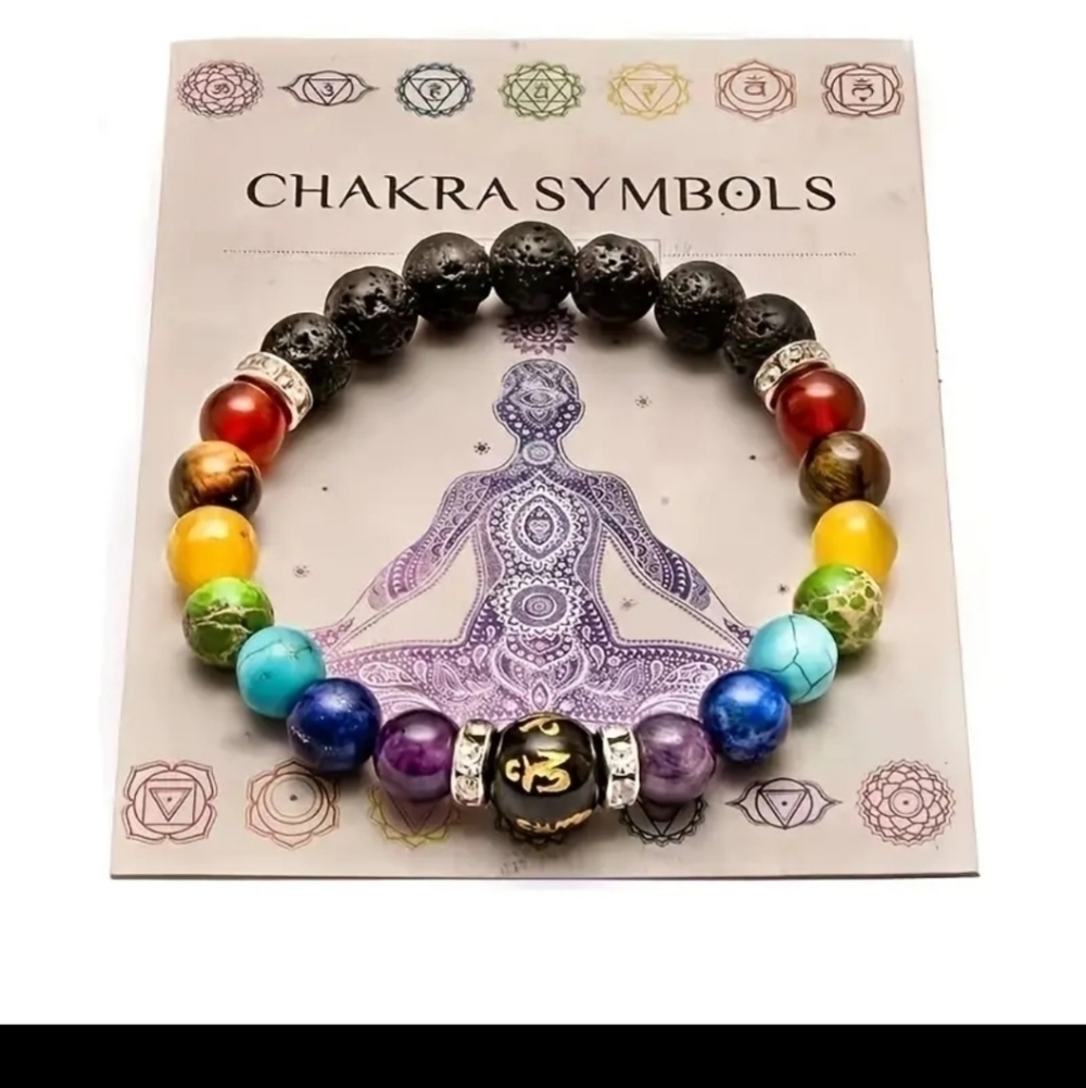 NWT Stress Relieving Natural Stone Bracelet - Volcanic Rock
